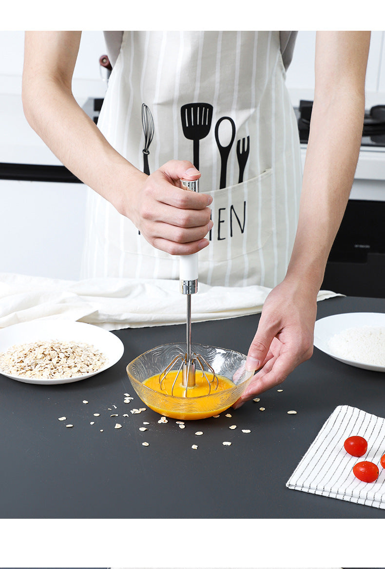 Hand Press Egg Beater & Cream Whisk — No Electricity Needed