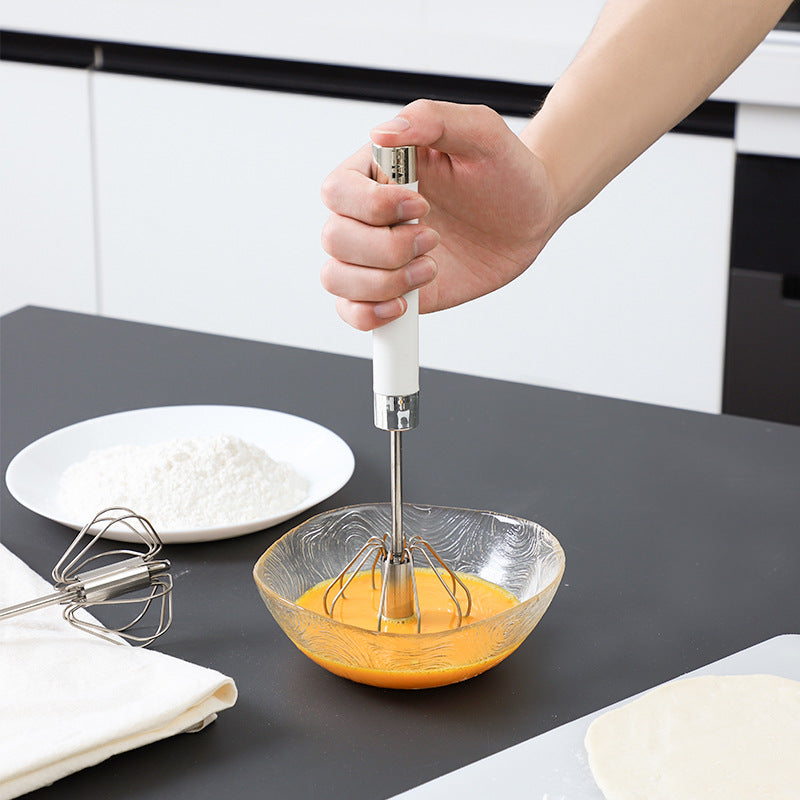 Hand Press Egg Beater & Cream Whisk — No Electricity Needed