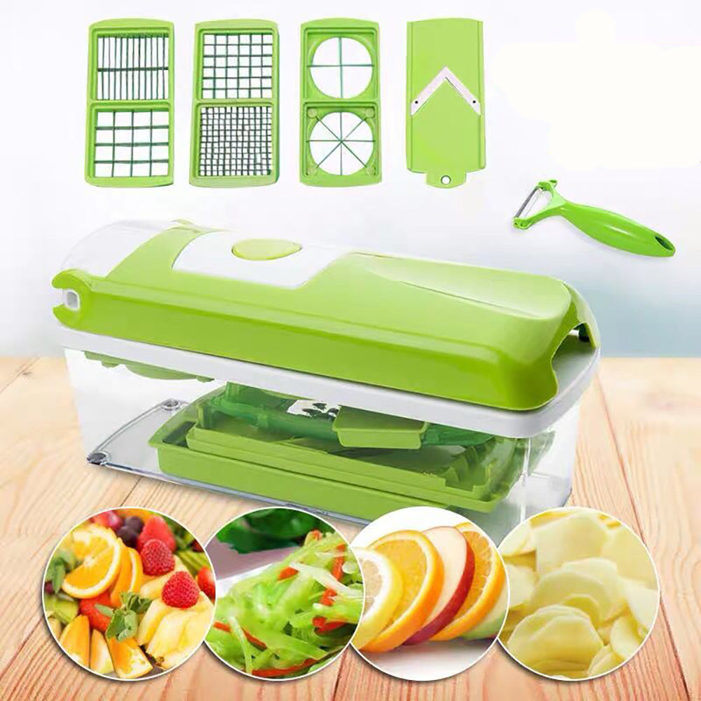 Complete Vegetable Chopper Set — 12 Accessories Included